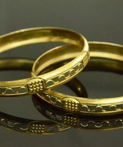 Alternative view of Gold Charm Bangle 22K