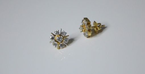 Diamond Stud Earring1.76Ct Daisy Floret