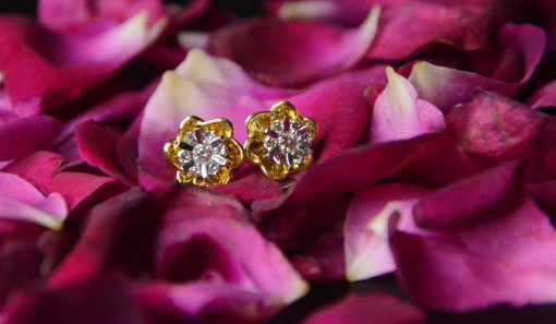 Diamond Florid Cluster In Infinity Stud - Image 4