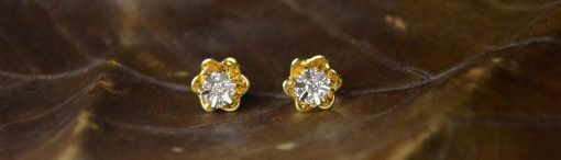 Diamond Florid Cluster In Infinity Stud - Image 2
