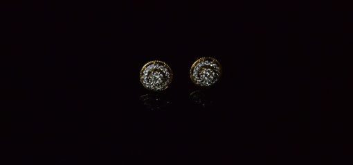 Mishka Round Diamond Cutout Stud - Image 2