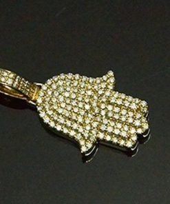 Unique Diamond Hand Pendant