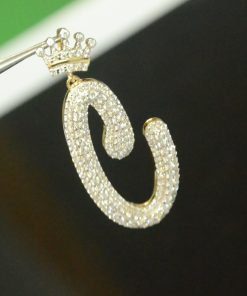 Alternative view of Diamond "C" Alphabet Pendant