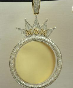 Alternative view of Customised MOM Diamond Pendant