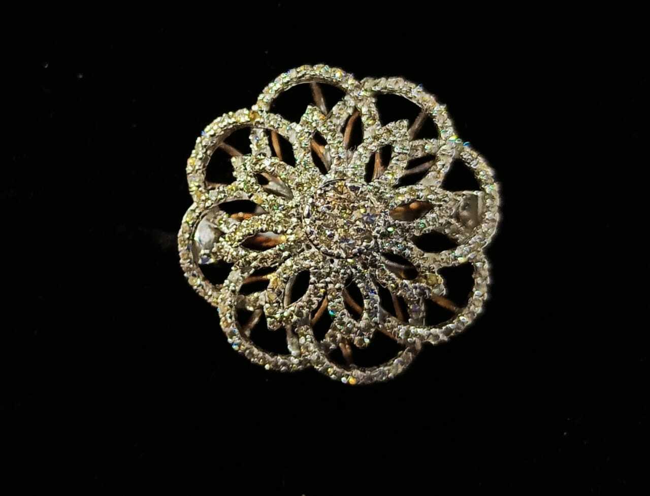 Round Diamond Blossom Ring