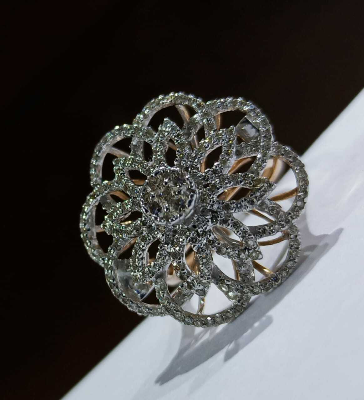 Round Diamond Blossom Ring - Image 2