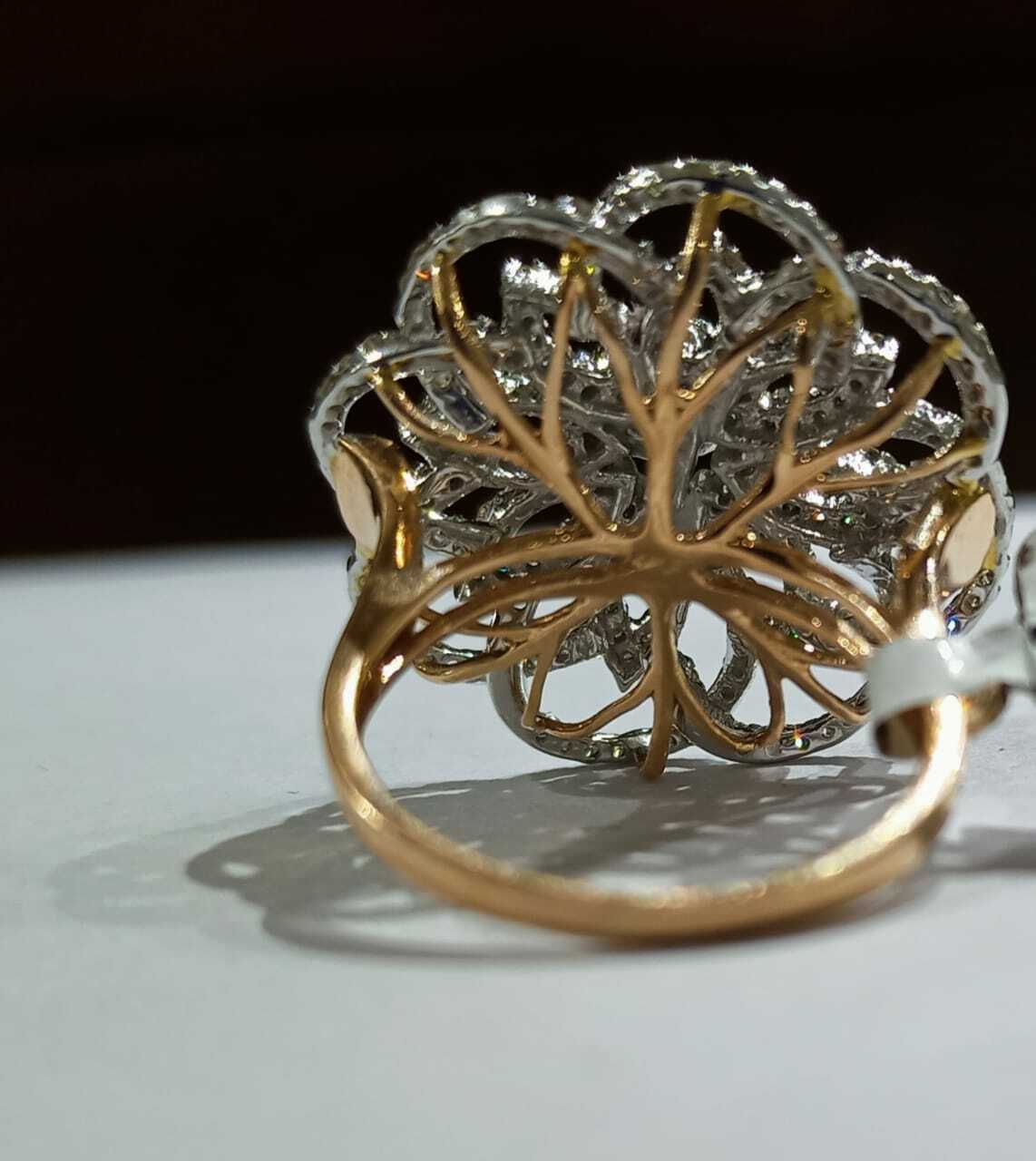 Round Diamond Blossom Ring - Image 4