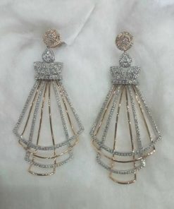 Alternative view of Lady FreeFlowing Diamond Dangler