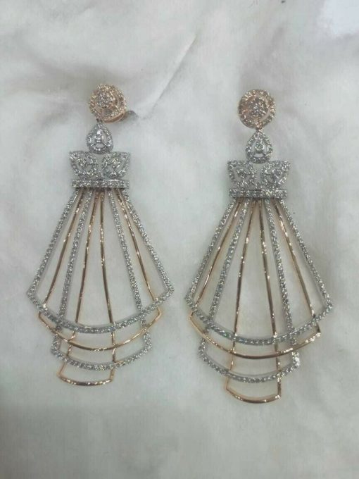 Lady FreeFlowing Diamond Dangler - Image 2