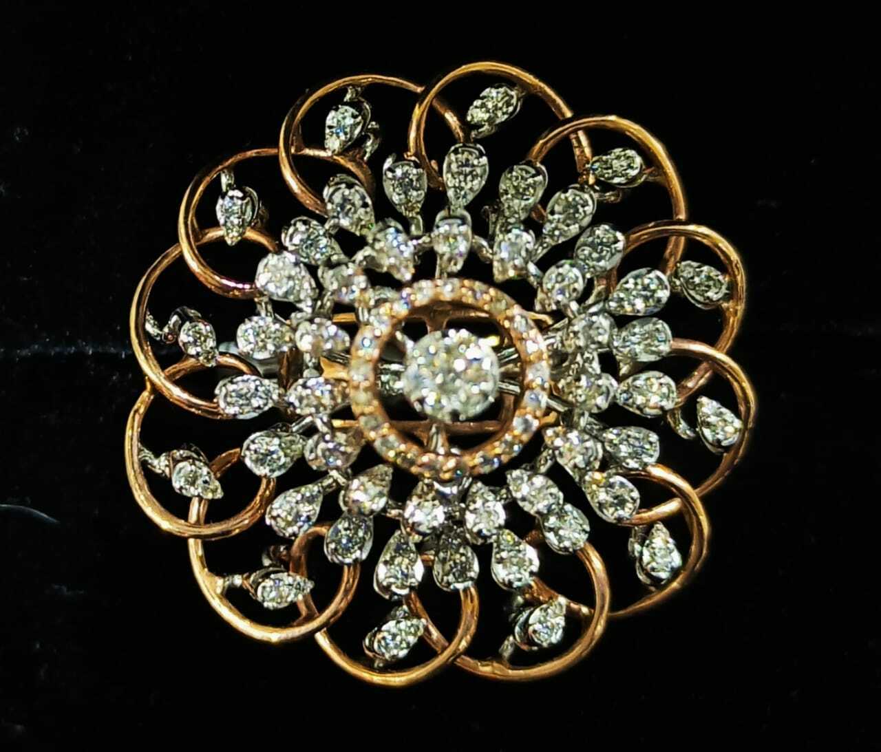 Unique Wide Cocktail Diamond Ring
