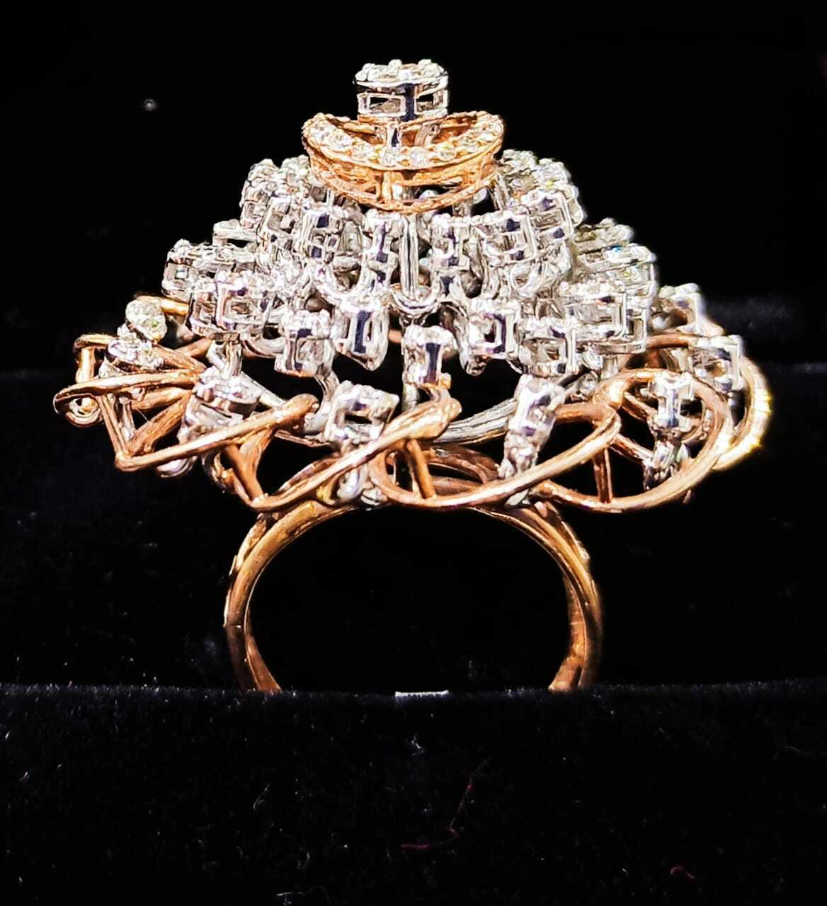 Unique Wide Cocktail Diamond Ring - Image 2