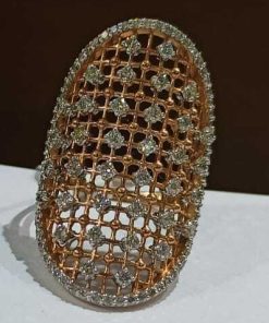 Alternative view of Long Finger Round Diamond Ring
