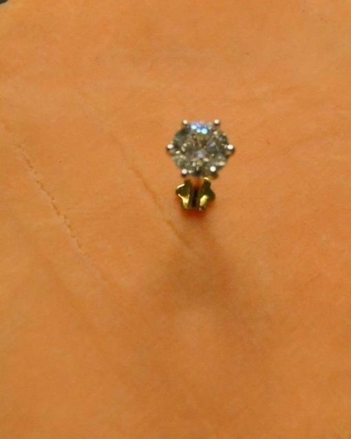 Diamond Solitaire Nose Pin - Image 4