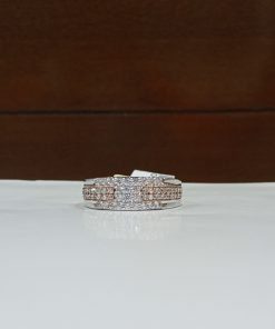 Gents Diamond Ring In White Gold