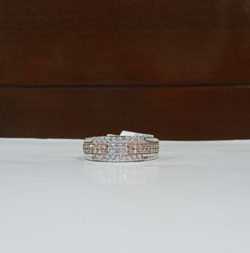 Gents Diamond Ring In White Gold