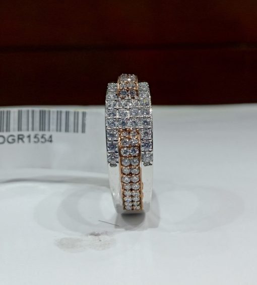 Gents Diamond Ring In White Gold - Image 3
