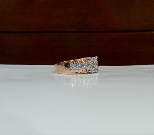 Gents Diamond Ring In Rose Gold - Image 3