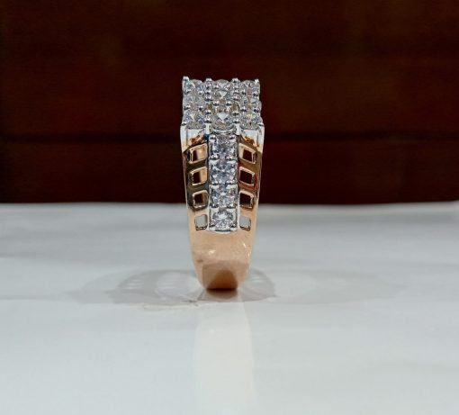 Gents Diamond Ring In Rose Gold - Image 2