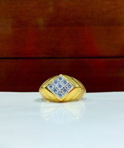 14K Solid Gold & Diamond Ring