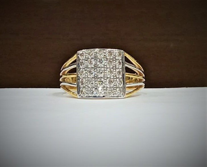 18kt Diamond Gents Statement Ring