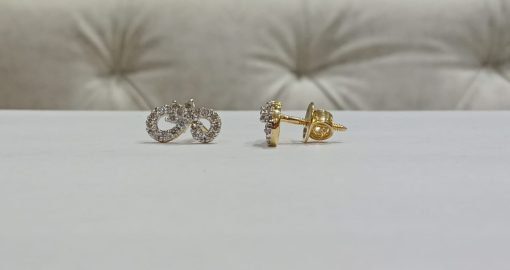 Light Weight Natural Diamond Studs Earrings -1 - Image 2