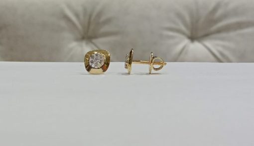 Light Weight Natural Diamond Studs Earrings - 2 - Image 2