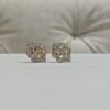 Light Weight Natural Diamond Studs Earrings - 4