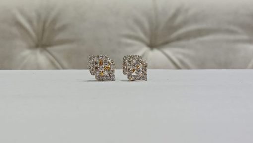 Light Weight Natural Diamond Studs Earrings - 4