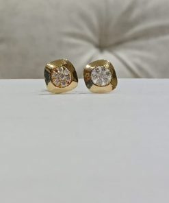 Light Weight Natural Diamond Studs Earrings - 2