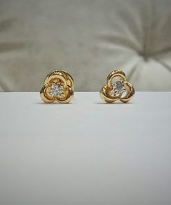 Light Weight Natural Diamond Studs Earrings - 5