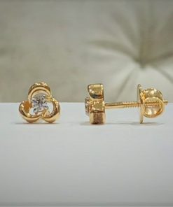 Alternative view of Light Weight Natural Diamond Studs Earrings - 5