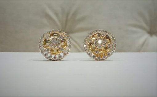 Lite Weight Natural Diamond Studs Earrings - 11 - Image 3