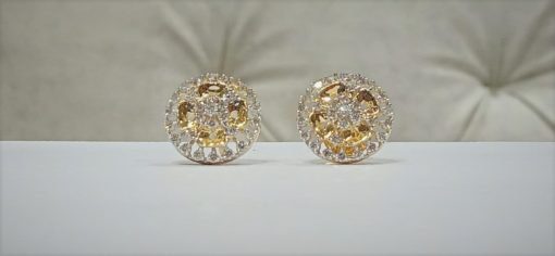 Lite Weight Natural Diamond Studs Earrings - 11