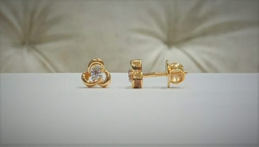 Light Weight Natural Diamond Studs Earrings - 5 - Image 2