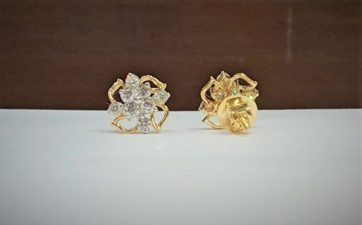Light Weight Natural Diamond Studs Earrings - 9 - Image 3