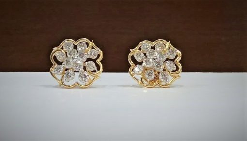 Light Weight Natural Diamond Studs Earrings - 8