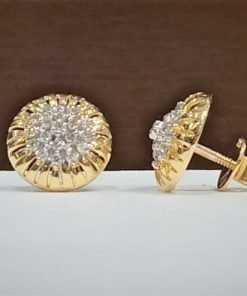 Alternative view of Light Weight Natural Diamond Studs Earrings - 6