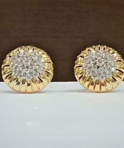 Light Weight Natural Diamond Studs Earrings - 6
