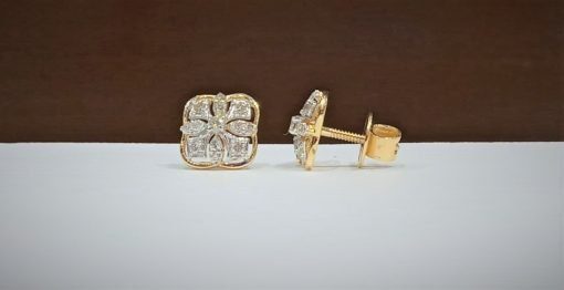 Light Weight Natural Diamond Studs Earrings - 3 - Image 2