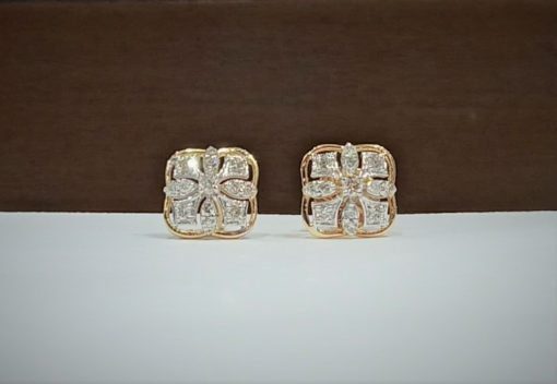 Light Weight Natural Diamond Studs Earrings - 3