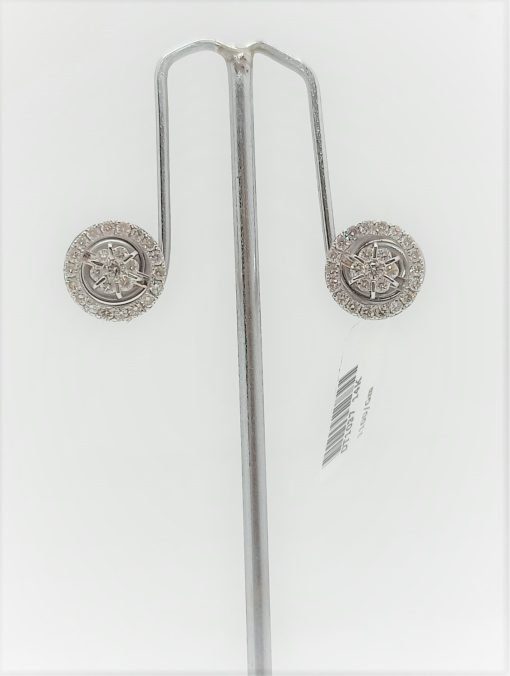 Round Natural Diamond Studs Earrings - Image 3