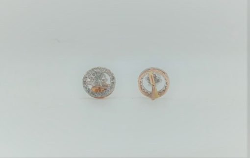 Round Natural Diamond Studs Earrings - Image 4