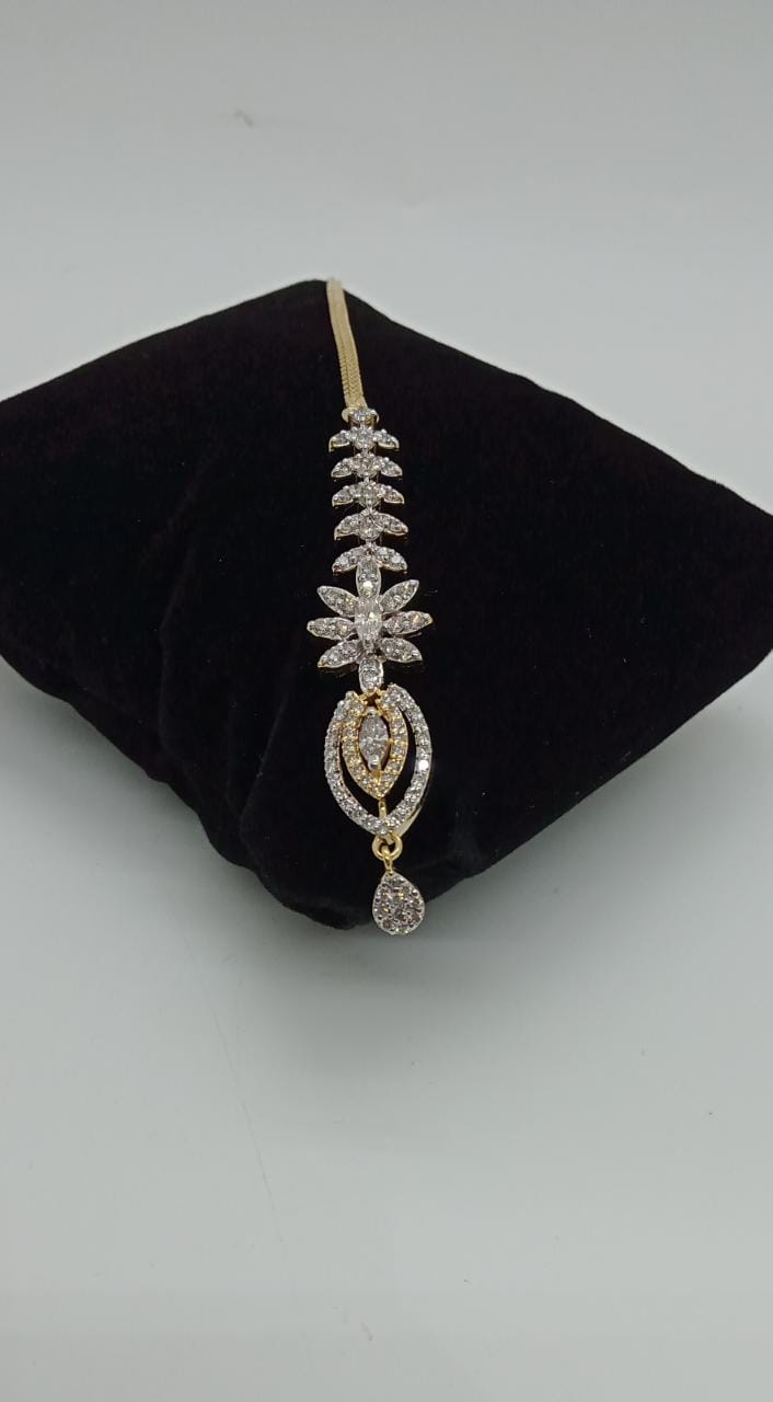Bridal Diamond Maang Tikka By Vachya Jewels - Image 2