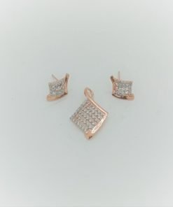 Alternative view of Rose Gold Diamond Pendant-Set