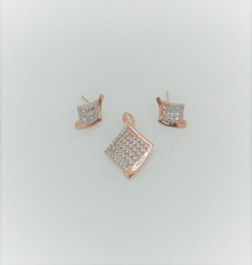 Rose Gold Diamond Pendant-Set - Image 2