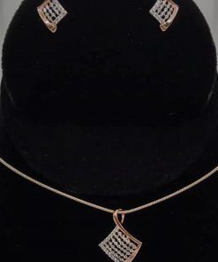 Rose Gold Diamond Pendant-Set