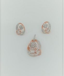 Alternative view of Latest Diamond Circular Pendant-Set
