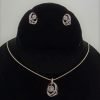 Latest Diamond Circular Pendant-Set