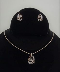 Latest Diamond Circular Pendant-Set