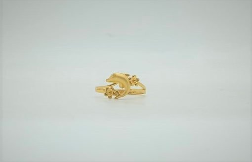 Dolphin 22k Hallmark Gold Ring - 2